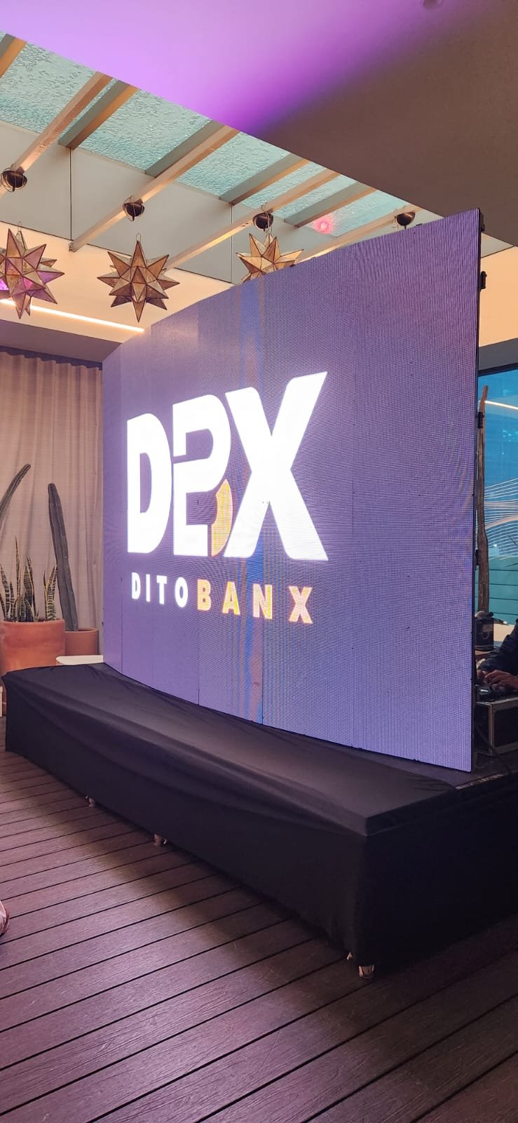 Pantalla LED en un montaje de evento